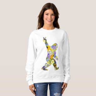 Peace Love  Floral Bigfoot  Sweatshirt