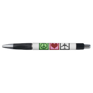 Peace Love Fly - Airplane Pen