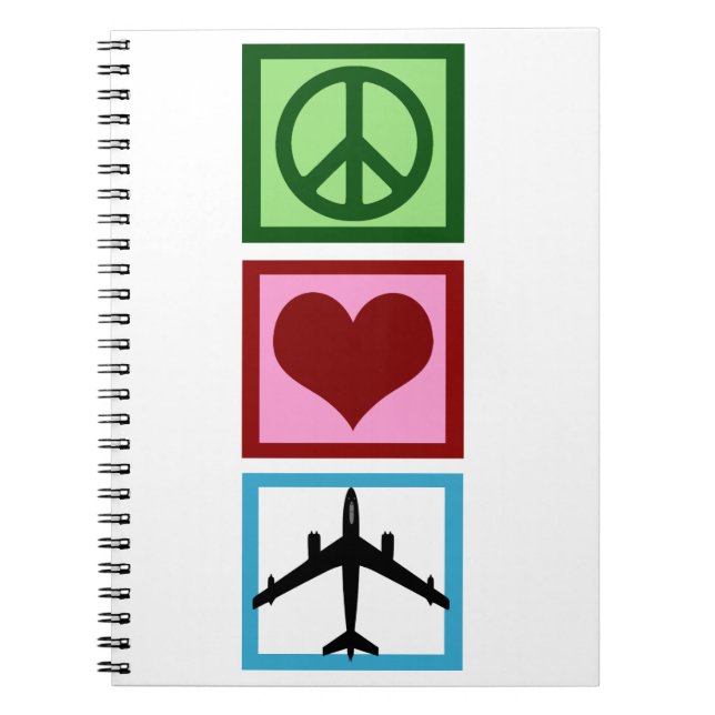 Peace Love Fly Notebook (Front)