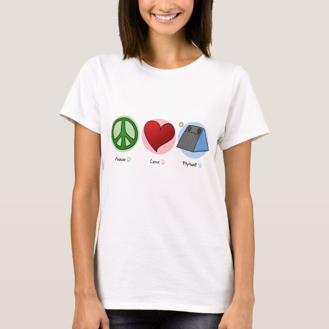 Peace Love Flyball Women's TShirt (Front)