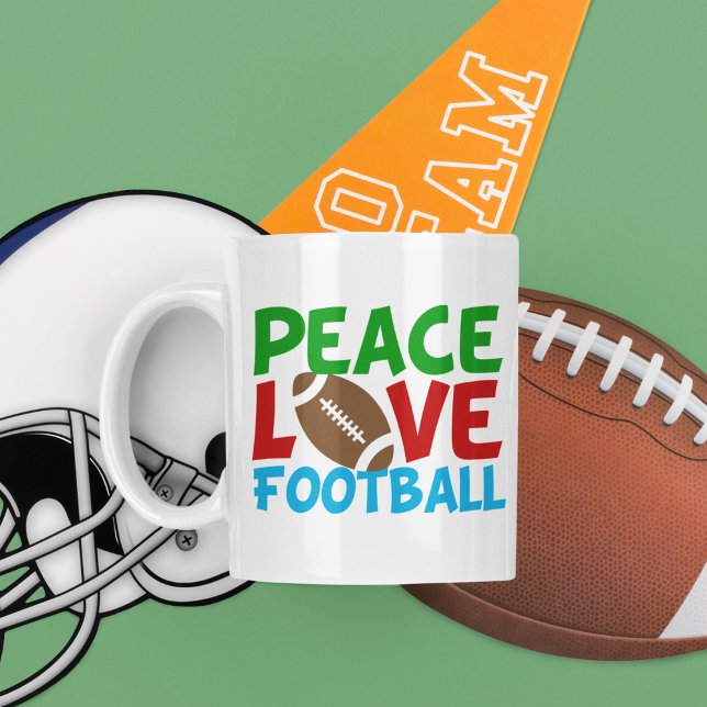 Peace Love Football Coffee Mug (Creator Uploaded)