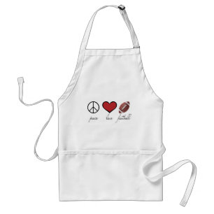 Peace, Love, Football Standard Apron