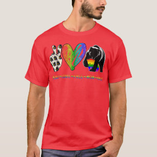 Peace Love Free Mom Hugs Bear LGBT Mother's Day T-Shirt