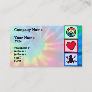 Peace, Love, Frogs Business Card