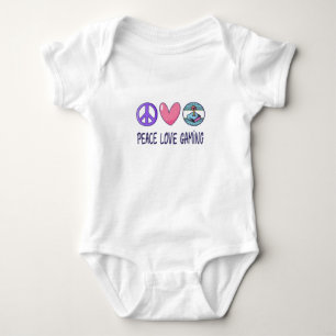Peace Love Gaming Baby Bodysuit