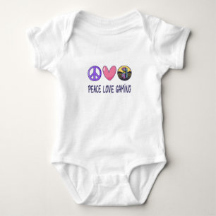 Peace Love Gaming Baby Bodysuit