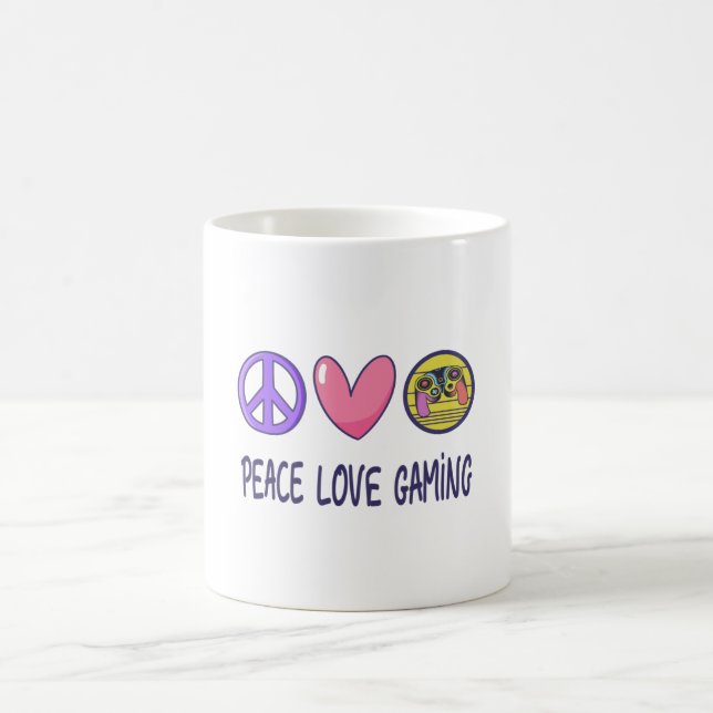 Peace Love Gaming Coffee Mug (Center)