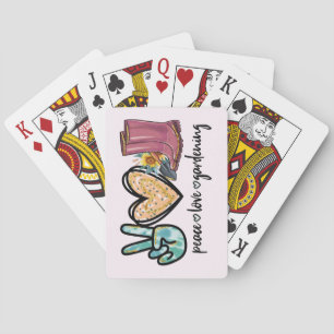 Peace Love Gardening Playing Cards