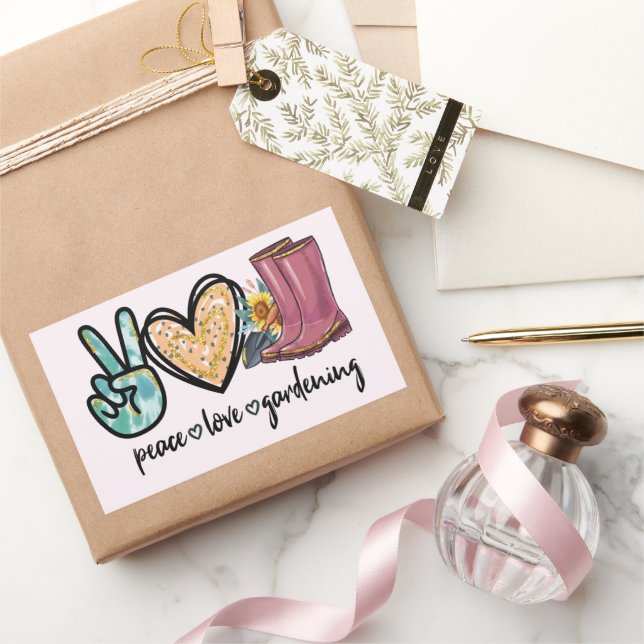 Peace Love Gardening Sticker (Gifting)