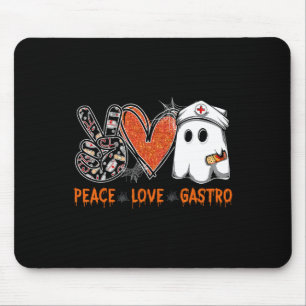 Peace Love Gastro Ghost Nurse Gastroenterology Hal Mouse Pad