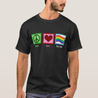 Peace Love Gay Pride Parade Rainbow Flag