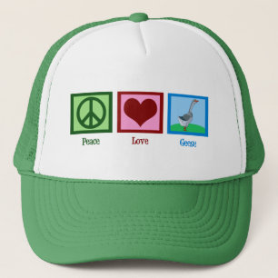 Peace Love Geese Trucker Hat