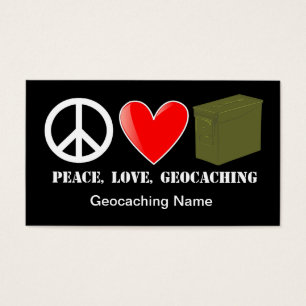 Peace, Love, Geocaching Stash Card