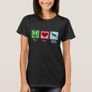 Peace Love German Shepherds T-Shirt