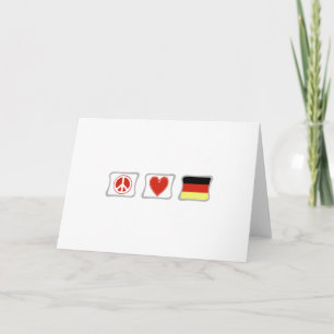 Peace Love Germany Portrait greeting Card