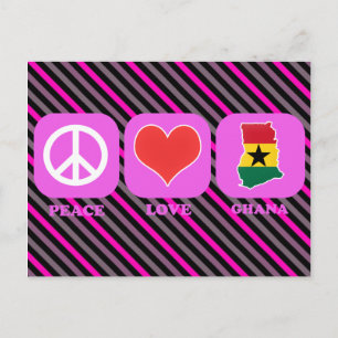 Peace Love Ghana Postcard