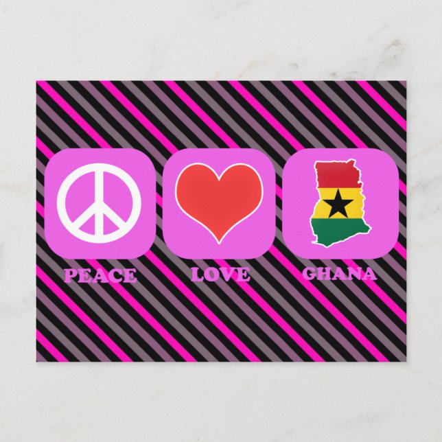 Peace Love Ghana Postcard (Front)