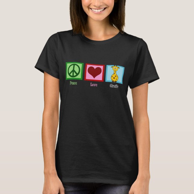 Peace Love Giraffes T-Shirt (Front)