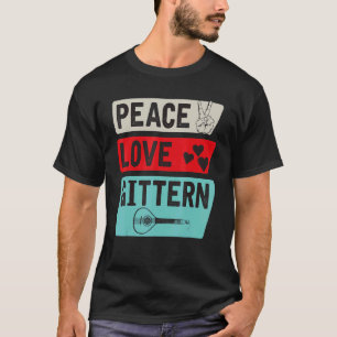 Peace Love Gittern Musical Instrument Gittern Play T-Shirt