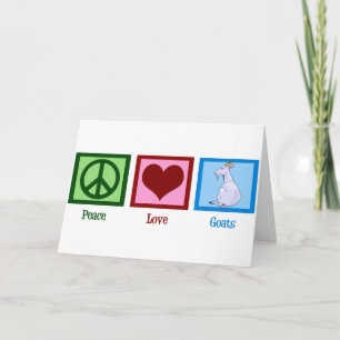 Peace Love Goats Card