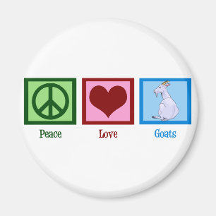 Peace Love Goats Magnet
