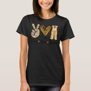 Peace Love Goldendoodle   Dog Owner Golden Doodle T-Shirt
