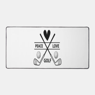 PEACE LOVE GOLF DESK MAT