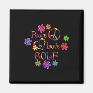 Peace Love Golf Magnet