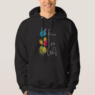 Peace Love Golf Tie Dye Pattern Golf  Sport Hoodie
