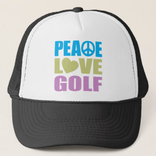 Peace Love Golf Trucker Hat