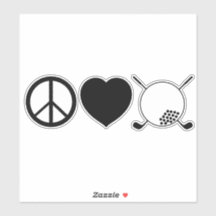 Peace Love Golf Vinyl Sticker