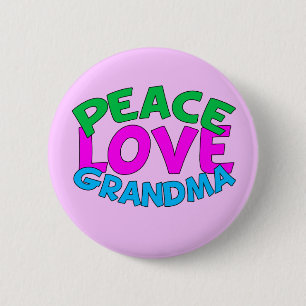 Peace Love Grandma 2 Inch Round Button