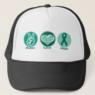 Peace Love Green Hope Trucker Hat