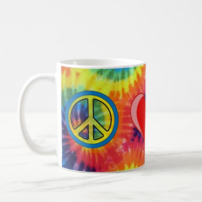 Peace Love Greyhound Coffee Mug (Left)