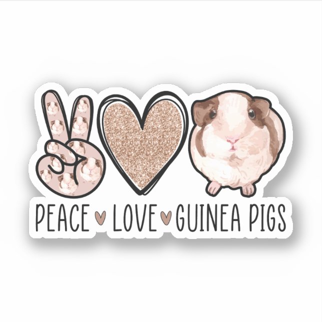 Peace Love Guinea Pigs Lover, Guinea Pigs Mom (Front)