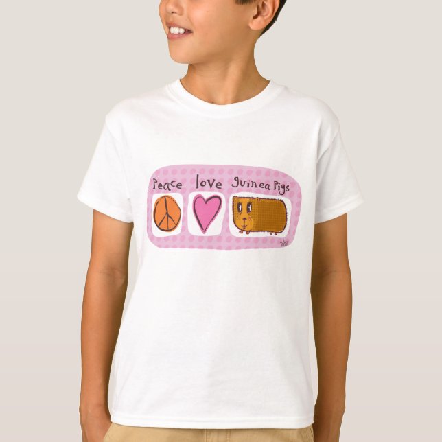 peace, love, guinea pigs tee (Front)