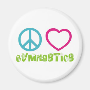 Peace Love Gymnastics Magnet