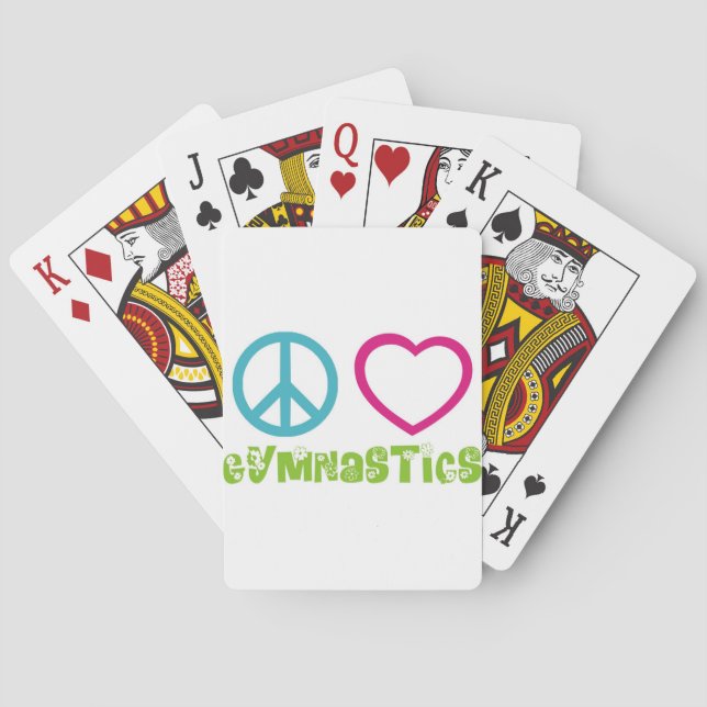 Peace Love Gymnastics Playing Cards (Back)