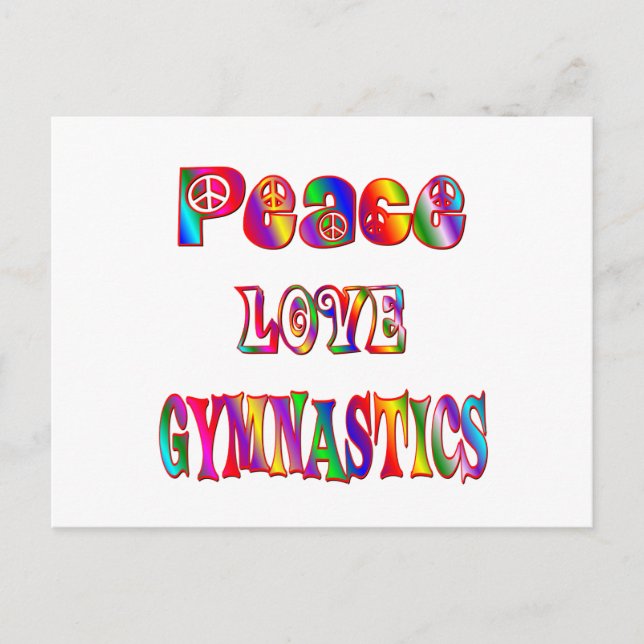 Peace Love Gymnastics Postcard (Front)