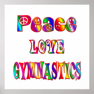 Peace Love Gymnastics Poster