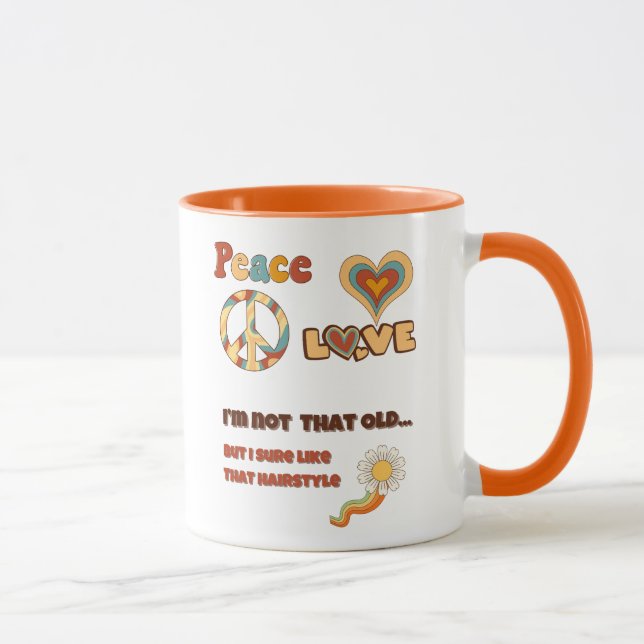 Peace Love Hairstyle Mug (Right)