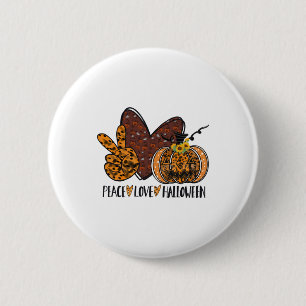 Peace love Halloween 2 Inch Round Button