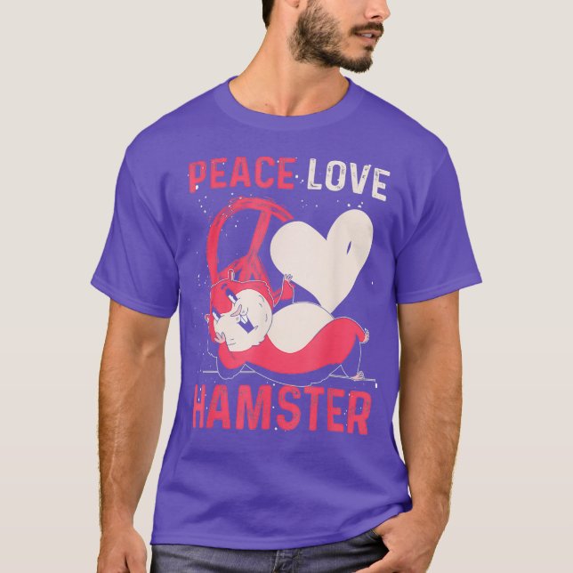 Peace Love Hamster T-Shirt (Front)
