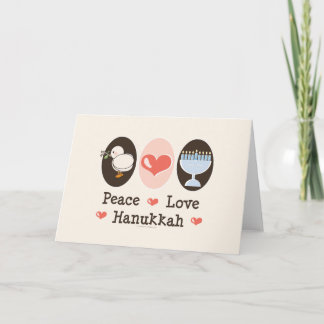 Peace Love Hanoukka Cartes de voeux
