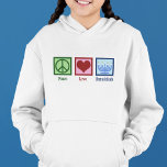 Peace Love Hanukkah Kids<br><div class="desc">Peace Love Hanukkah kids hoodie for a Jewish child who likes to celebrate Chanukah. A pretty peace sign,  heart,  and a beautiful menorah.</div>