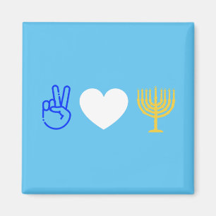 Peace Love & Hanukkah Magnet