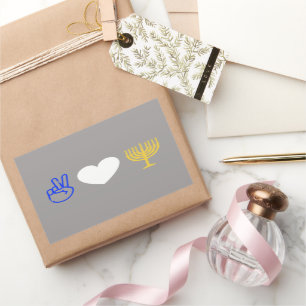 Peace Love & Hanukkah Sticker