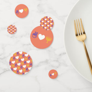 Peace Love & Hanukkah Table Confetti