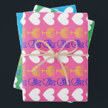 Peace Love & Hanukkah Wrapping Paper Flat Sheet<br><div class="desc">Peace Love & Hanukkah. Change the background colour to make it your own!</div>