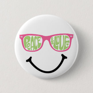 Peace & Love & Happiness 2 Inch Round Button
